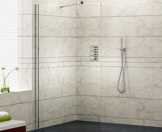 iBath 900mm Wetroom Shower Enclosure Glass Screen Panel Set