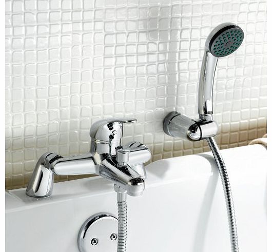 Chrome Bath Filler Mixer Tap + Modern Bathroom Hand Held Shower Head