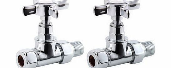 iBath Edward Traditional Straight Towel Radiator Valves with