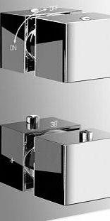iBath Modern Thermostatic Mixer Shower Valve 2 Way Diverter Luxury Square Chrome SM24