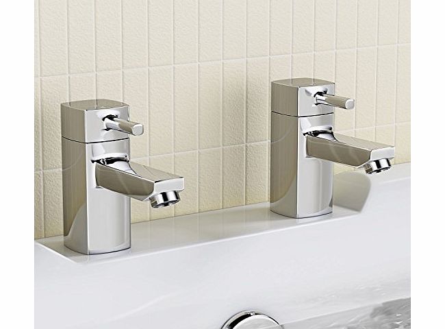 iBath Tamara Bathroom Taps - Chrome Hot and Cold Bath Filler