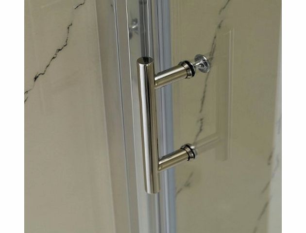 iBathUK 1000mm Sliding Glass Shower Enclosure Cubicle Doors Set