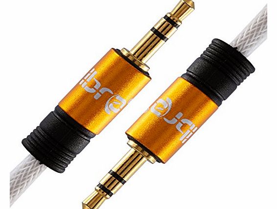 3.5mm Stereo Jack to Jack Audio Cable Lead Gold 3 m