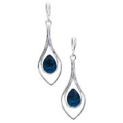 Ice BRIGHT earrings, Sterling Silver Blue