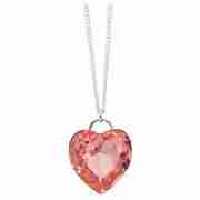 BRIGHT pendant, Sterling Silver Pink Crystal