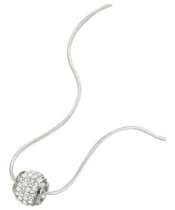 Glitz Sterling Silver Ball Slider Pendant