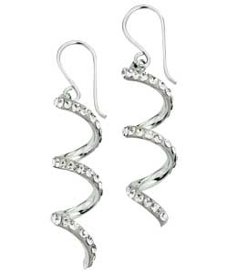 Ice Glitz Sterling Silver Crystal Drop Earrings