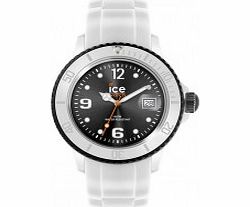 Ice-Watch Ice-White Black Silicon Strap Watch