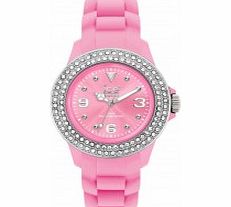 Ice-Watch Ladies Stone Sili Small Pink Silicon