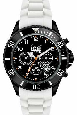 Unisex Ice-Chrono Black and White Watch