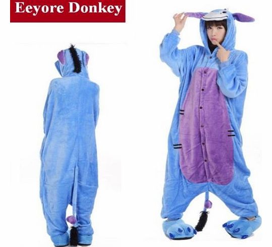 Eeyore Donkey Unisex Kigurumi Onesie Animal Pajama Cosplay Costume Pyjamas (M (160-170CM))