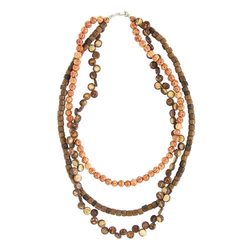 Icon Ladies Icon 3 Strand Chest Wood Necklace N/a