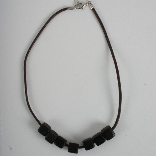 Icon Ladies Icon 5 Cube Bead Necklace Brown
