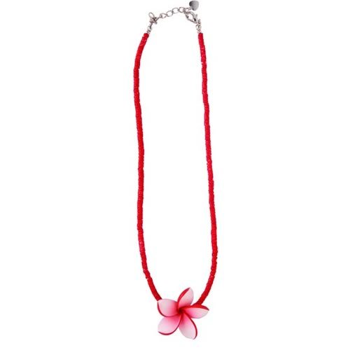 Icon Ladies Icon Frangipani Shell Necklace Red