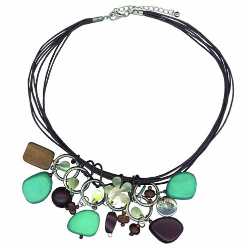 Icon Ladies Icon Mixed Short String Necklace Turquoise