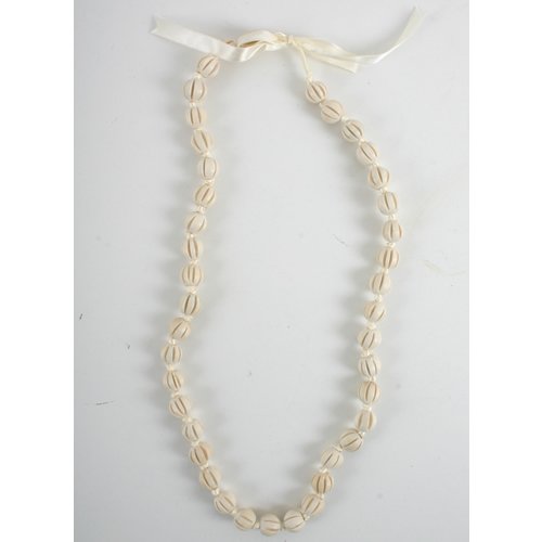 Ladies Icon Wood Squash Necklace Bone