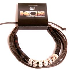 icon Leather Wristband - Leather