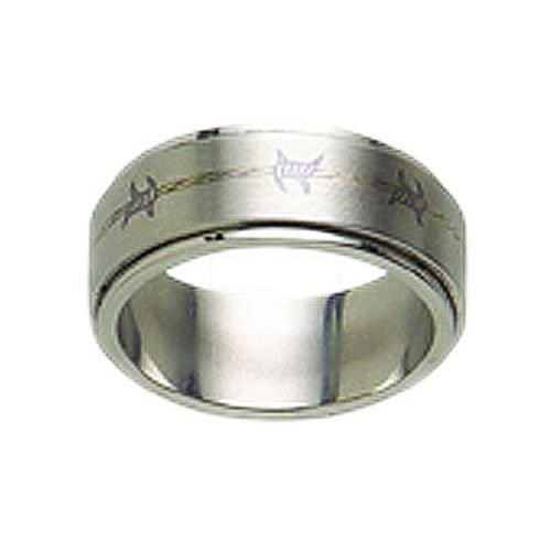 Mens Icon Barb Wire Spinner Ring N/a