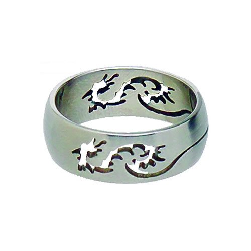 Icon Mens Icon Dragon Cutaway Ring N/a