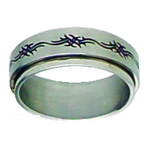 Icon Mens Icon Spinner Tribal Pattern Ring N/a