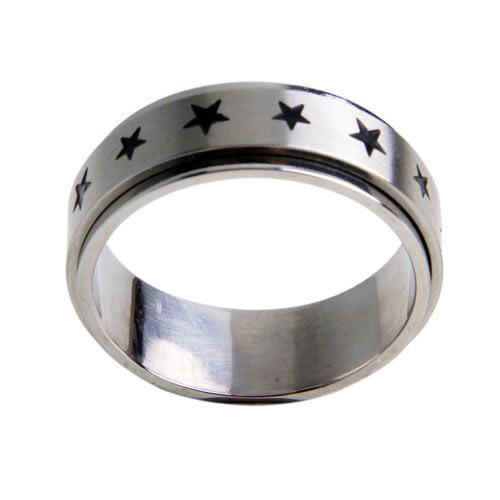 Icon Mens Icon Star Spinner Ring Na