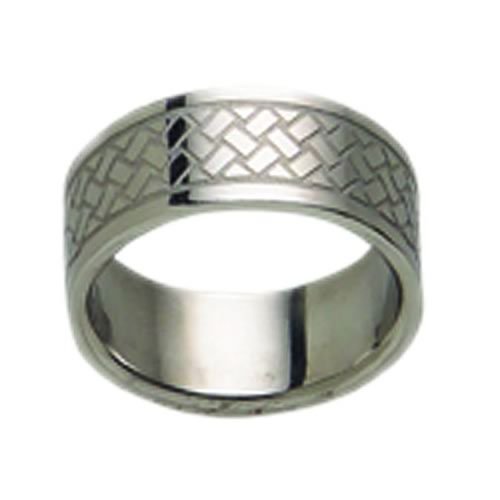 Icon Mens Icon Weave Etched Ring N/a