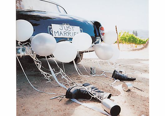 ICON Old Car Tin Cans Wedding Card