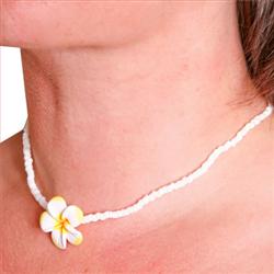 Shell/Flower Necklace - Yel/Orange