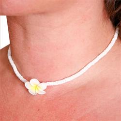 Shell/Flower Necklace - Yellow