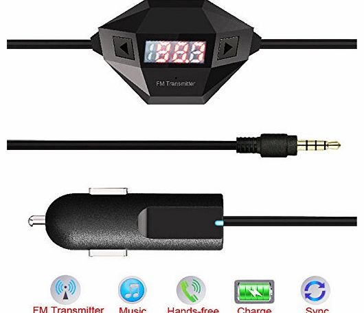TM)3.5mm Audio Micro USB In Car Universal FM Transmitter