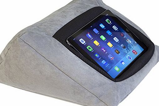 iCushion iPad Cushion Pillow Stand Holder (GREY) for iPad and other Tablet devices. Use around the home, in bed or on the desk. Avoid iPad RSI and iPad Shoulder
