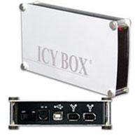 IB-351UE-BL 3.5 IDE to USB 2 Firewire Silver Blue LED External HDD Enclosure