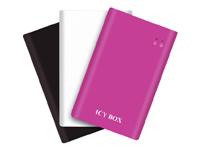 Icybox Icy Box IB-221STU-BPW external hard drive enclosure 2.5 SATA HDD to USB 2.0 with black white and pin