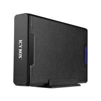 Icy Box IB-362StUS2-B black external hard drive enclosure 3.5 SATA HDD to USB 2.0 / eSATA