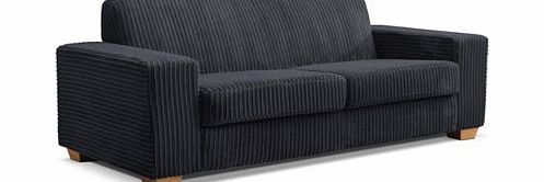 Ideal Black 3 Seater Jumbo Cord Sofa