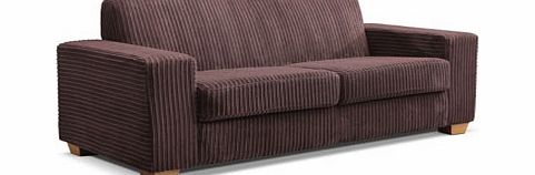 Ideal Brown 3 Seater Jumbo Cord Sofa