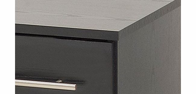 Ideal Furniture Bobby 2-Door Plain Wardrobe, Black