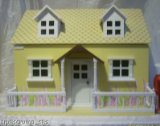 DOLLS HOUSE, YELLOW CHALET COTTAGE WITH VERANDAH WOODEN
