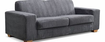 Grey 3 Seater Jumbo Cord Sofa