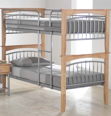Metal & Beech Euro Bunk Bed
