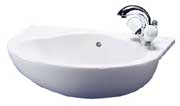 Ideal Standard Space Short Projection Semi-Countertop Washbasin Right Hand 1 Taphole
