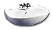 Space Short Projection Washbasin 58cm 1 Taphole