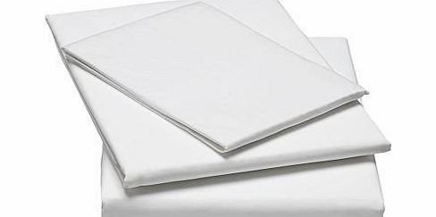 Matching Bedrooms Polycotton Percale Fitted Bed Sheets Choice Of Colours & Sizes Single (91cm x 193cm) White