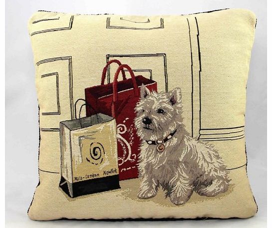 Scottie Dog Vintage Tapestry Cushion Covers 18`` x 18``