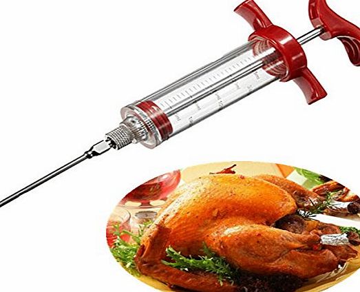 iDealhere Marinade Injector Sauce Seasoning Flavour Syringe Injector Kitchen Gadget Needle Cooking Meat Poultry Turkey Chicken BBQ Tool
