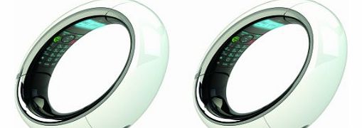  Eclipse Plus Twin DECT Phone with Answer Machine - White/Black