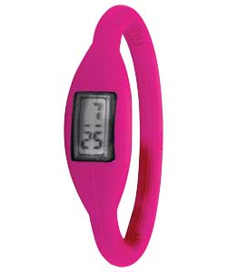 Identity London Unisex Pink Slim Digital Watch