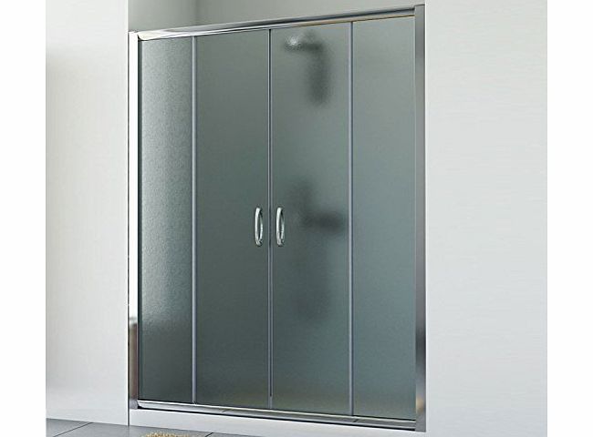 Walk In Shower Sliding Door 1300mm H1850 Stippled Glass mod. Arkansas