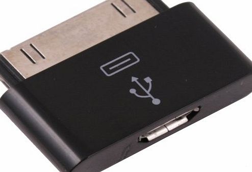 IDS 30 pin Dock Connector to Micro USB Adapter For ipod ipad 2 iPhone 4 4S 3GS Black