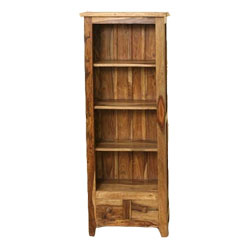 IFD Indian - Raj Slim Bookcase - Sheesham Wood